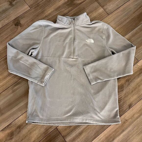 North‎ Face Grey Casual Fleece Pullover Men Large - Picture 1 of 4